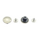 17mm Silver Jeans Buttons with Pins (Pack of 8)